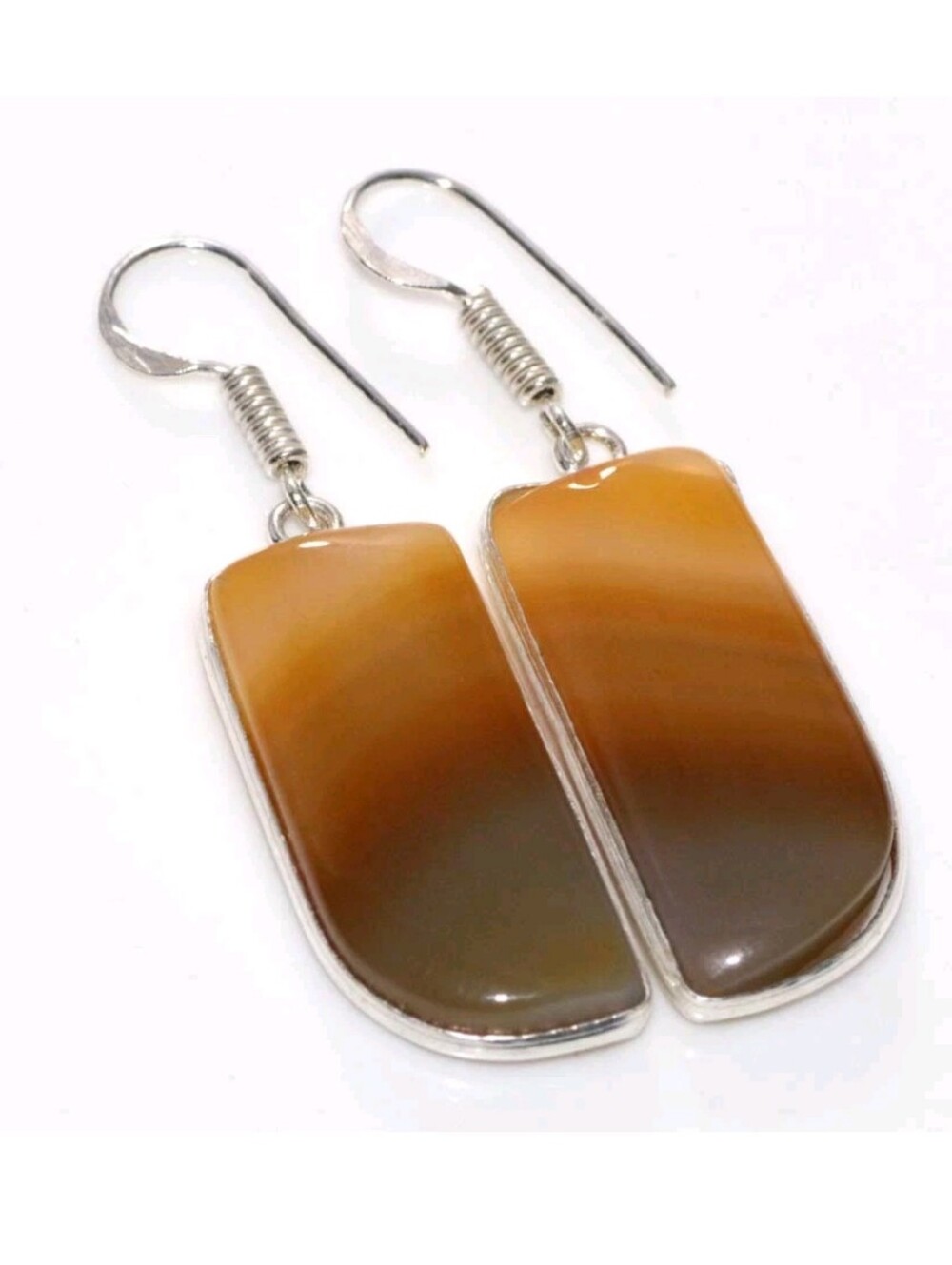 Sardonyx Gemstone Jewelry 925 Sterling Silver Handmade Drop Dangle Earrings